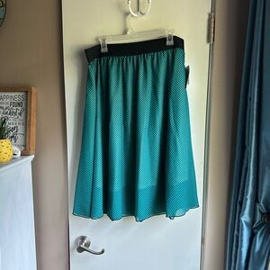 Elegant Teal Polka Dot Skirt